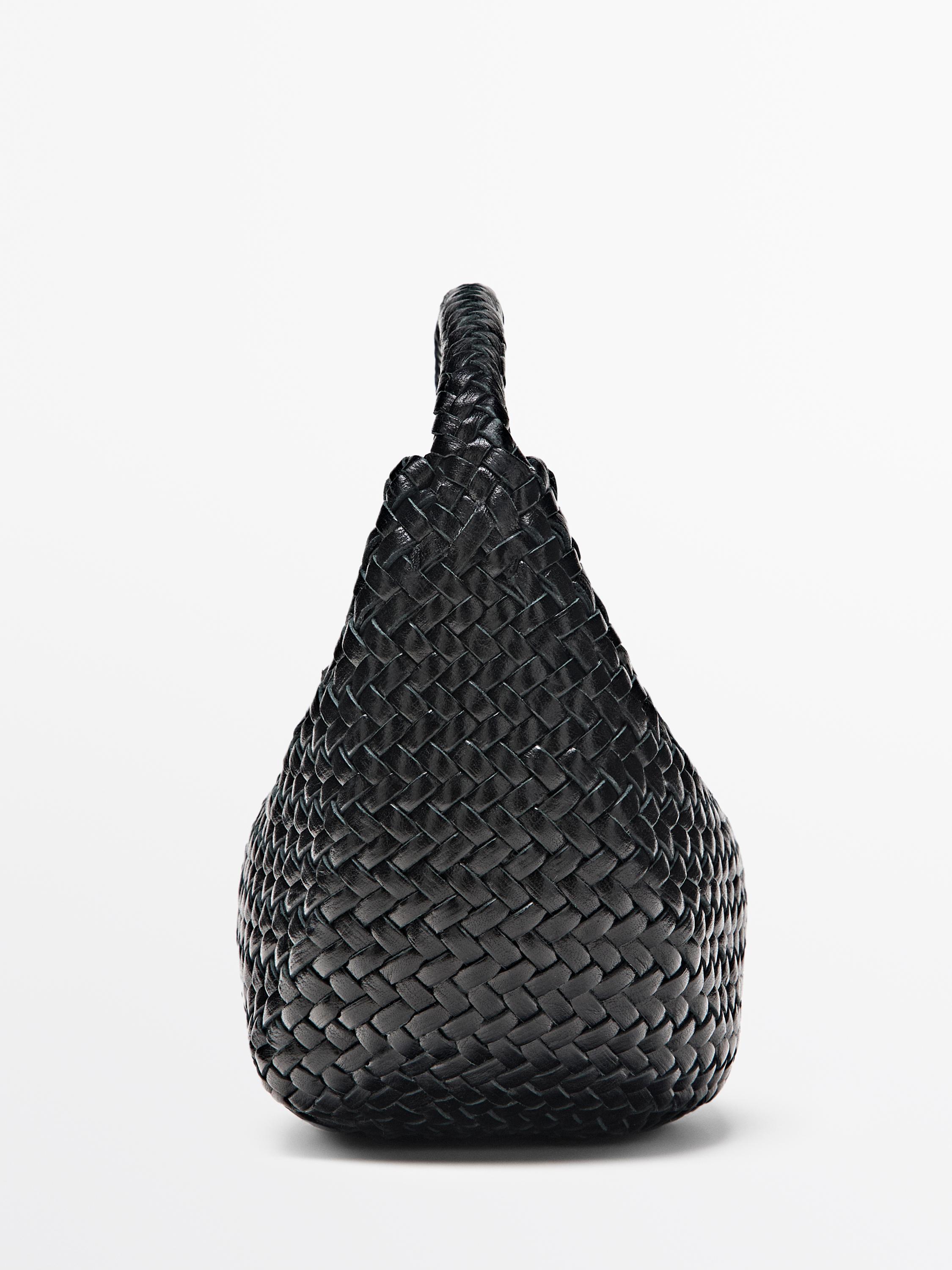 Nappa leather braided mini bag